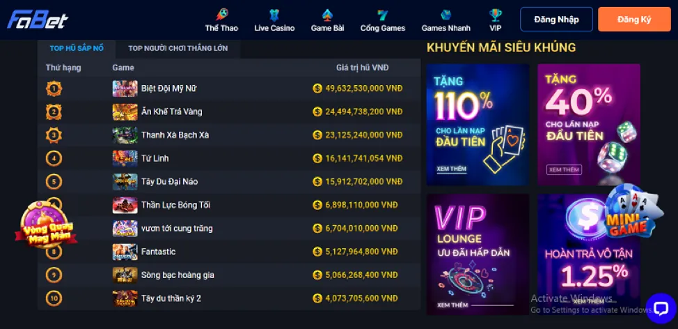 Tiền Thưởng Chào Mừng G2807